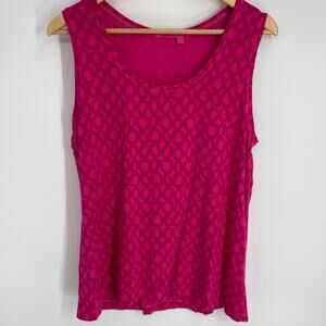 Fresh Produce Top Women’s XL Pink Print Coastal Lightweight Made In The USA